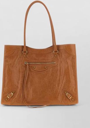 Balenciaga le city m textured shoulder tote bag