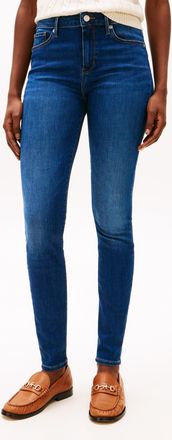 Tommy Hilfiger Skinny-fit-Jeans »COMO Skinny RW ACE mit Logo-Badge und knöchellangem Schnitt« casual, skinny fit, Denim, normaler Bundabschluss