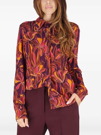 Maliparmi Camicia a fiori - Viola
