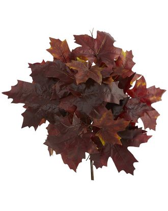 Nearly Natural 18In Autumn Maple Leaf Artificial Flower (Set Of 2)
