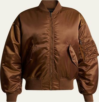 Saint Laurent Satin Bomber Jacket