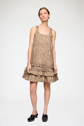 Ganni Burro Dress in Printed Cotton - Size 32 Organic