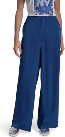 DKNY Wide Leg Pants in Cadet Blue at Nordstrom, Size 00