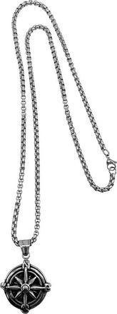 Adornia Water Resistant Compass Chain Necklace in Silver at Nordstrom Rack