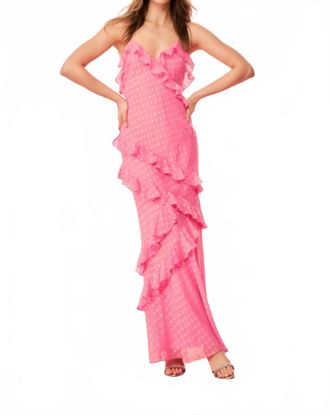 LoveShackFancy Ruffle Maxi Dress In Pink