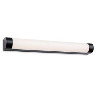 Netlighting Lima Bathroom LED Wall Light 600mm Black with Opal Diffuser IP44