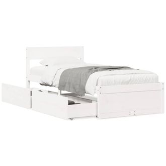 Berkfield Home Bed Frame without Mattress White 90x200 cm Solid Wood Pine