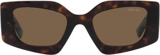 Prada Stijlvolle zonnebril - Dames - Zonnebrillen - Bruin - 51 MM - Accessoires