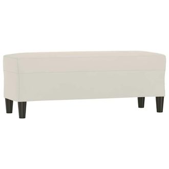 vidaXL Vidaxl - Banco De Terciopelo Color Crema 100x35x41 Cm