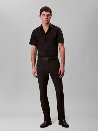 Calvin Klein Stretch-Hose CALVIN KLEIN SLIM TECH STRETCH TROUSER, Herren, Gr. 31, N-Gr, schwarz, Web, Obermaterial: 100% Polyester, unifarben, slim fit lang, Hosen