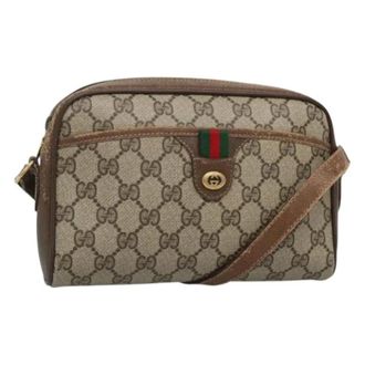 Gucci Pre-owned Leather gucci-bags - Dames - Vintage Schoudertas - Beige - ONE Size - Leer - Vintage