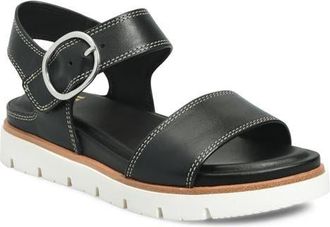 S&ouml;fft Gweneth Ankle Strap Platform Sandal in Black at Nordstrom, Size 6.5