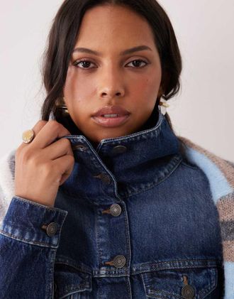Cotton On giacca di jeans in blu slavato