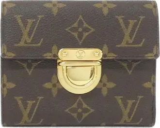 Louis Vuitton Brown Coated Canvas Wallet (Tri-Fold) (Pre-Owned)
