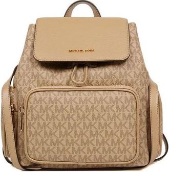 Michael Kors Merrit Small Signature Logo Cargo Rugzak - Dames - Rugzakken - Bruin - ONE Size - Polyester - Tassen