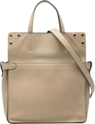 Fendi Pre-owned Tote Bags, female, Beige, Size: ONE SIZE Pre-owned The Flip Satchel