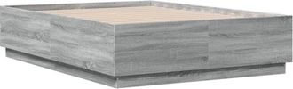 vidaXL Vidaxl - Estructura cama con luces led madera gris Sonoma 120x190 cm