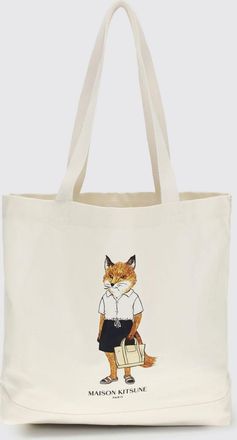 Maison Kitsun&eacute; Borsa tote in cotone stampata Maison Kitsun&eacute;