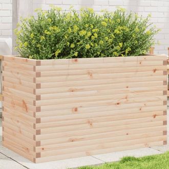 vidaXL Jardinera Madera Maciza De Pino 110x60x68,5 Cm Vidaxl