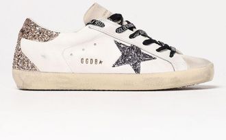 Golden Goose Sneakers Super-Star Golden Goose in pelle used con glitter