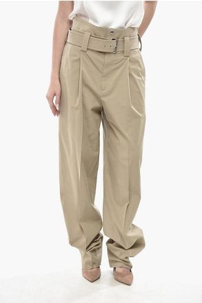 Bottega Veneta Carrot-Fit Trousers With One Pleat And Belt size 38