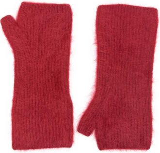 Absolut Cashmere Karolina vingerloze kasjmier handschoenen - Rood
