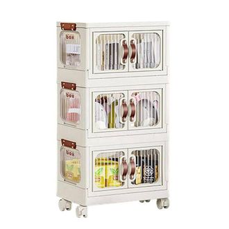 Trade Shop Trade Shop - Scatola Portaoggetti Contenitori Salva Spazio Con Coperchio E Ruote Arredo Casa