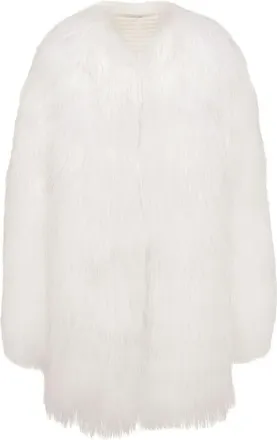 Prada kidassia caban jacket - women - Sheep Skin/Shearling - 40 - White