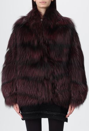 Simonetta Ravizza Fur Coat SIMONETTA RAVIZZA Woman color Burgundy
