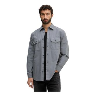 A|X Armani Exchange Overhemden, Heren, Grijs, L, Katoen, Cotton Ripstop Shirt