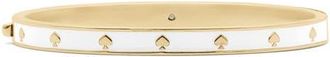 Kate Spade New York spot the spade enamel bangle bracelet in White at Nordstrom