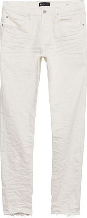 Purple P001 Crinkled Slim Jeans - Mens - Cotton/Leather/Spandex/Elastane