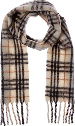 Burberry Narrow Check Wool-Blend Scarf