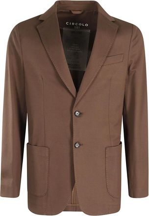 Circolo 1901 Premium Monopetto Jasje - Heren - Blazers - Bruin - L - Katoen - Jassen