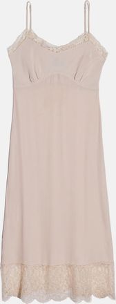 Simone Rocha Beige Lace Trim Slip Dress