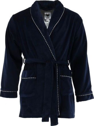Ascentix Mens Velour Smoking Jacket with Satin Lining in Navy at Nordstrom, Size Large/x-Large