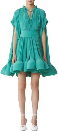 Lanvin Short Charmeuse Dress in Jade at Nordstrom, Size 40 Eu