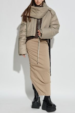 Rick Owens Leather Jacket Naska, Womens, Brown