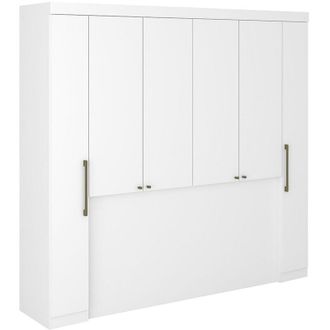 Vente-Unique Armadio a ponte L206 cm Bianco - antero