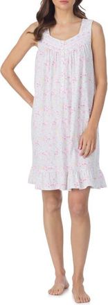 Eileen West Cotton Short Nightgown in White Novelty at Nordstrom, Size X-Large