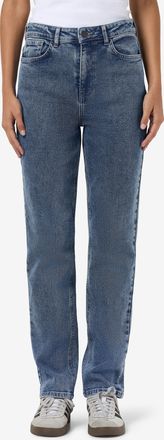 Noisy May High-waist-Jeans NOISY MAY NMDAISY HW MOM FIT JEAN AZ394MB FWD NOOS, Damen, Gr. 25, L&auml;nge 32, blau (medium blau denim), Denim/Jeans, Obermaterial: 99%