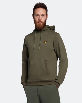 Lyle & Scott Mens Golf Hoodie in Green Cotton - Size X-Large