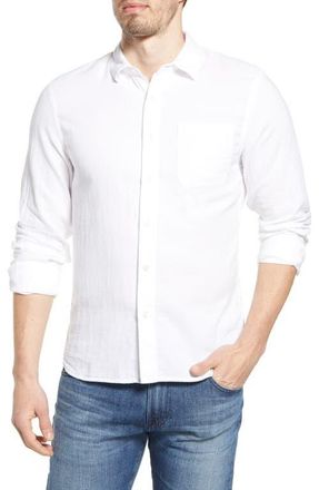 HIROSHI KATO The Ripper Organic Cotton Gauze Button-Up Shirt in White at Nordstrom, Size Xx-Large
