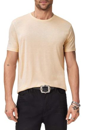 John Varvatos Amato Silk & Organic Cotton Crewneck T-Shirt in Faded Twine at Nordstrom, Size Large