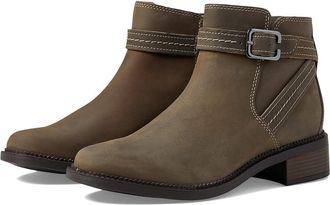 Clarks Maye Strap 26168052 Boots Womens Dark Taupe Leather Ankle Bootie GAL45