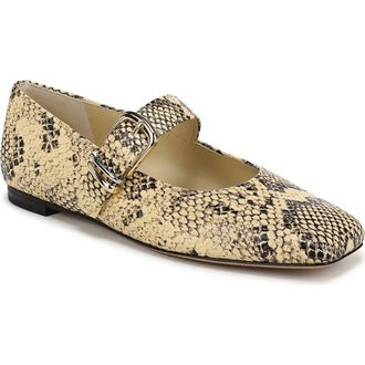 Vince Daniela Mary Jane Flat in Cashew Snake at Nordstrom, Size 6.5