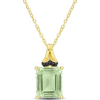 Delmar Emerald-Cut Green Quartz Pendant Necklace at Nordstrom Rack