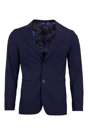 Lords of Harlech Judd Half Lined Tailored Wool Blazer in Navy at Nordstrom, Size 40