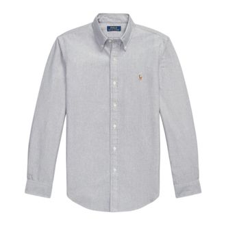 Ralph Lauren Iconic Oxford Custom Fit Shirt - Heren - Casual Overhemden - Blauw - L - Katoen - Overhemden