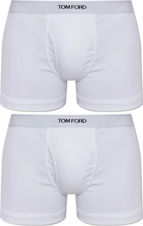 Tom Ford Ondergoed, Heren, Wit, S, Katoen, Katoenen Boxer Briefs Twee Pack